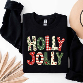 Holly Jolly Merry Christmas Tree Floral Sweatshirt