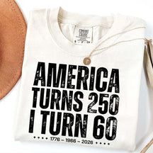 Custom Birthday America Turns 250 T-Shirt