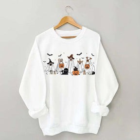 Cute Ghost Dogs Halloween Sweatshirt