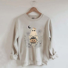 Halloween Lace Ghost Moon Sweatshirt