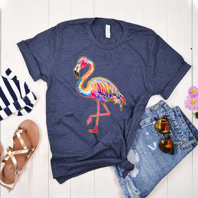 Summer Flamingo Preppy Beach Vibes T-Shirt