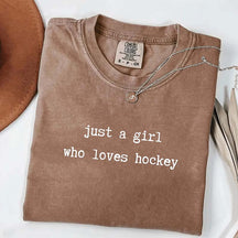 Just a Girl Who Loves Hockey T-Shirt