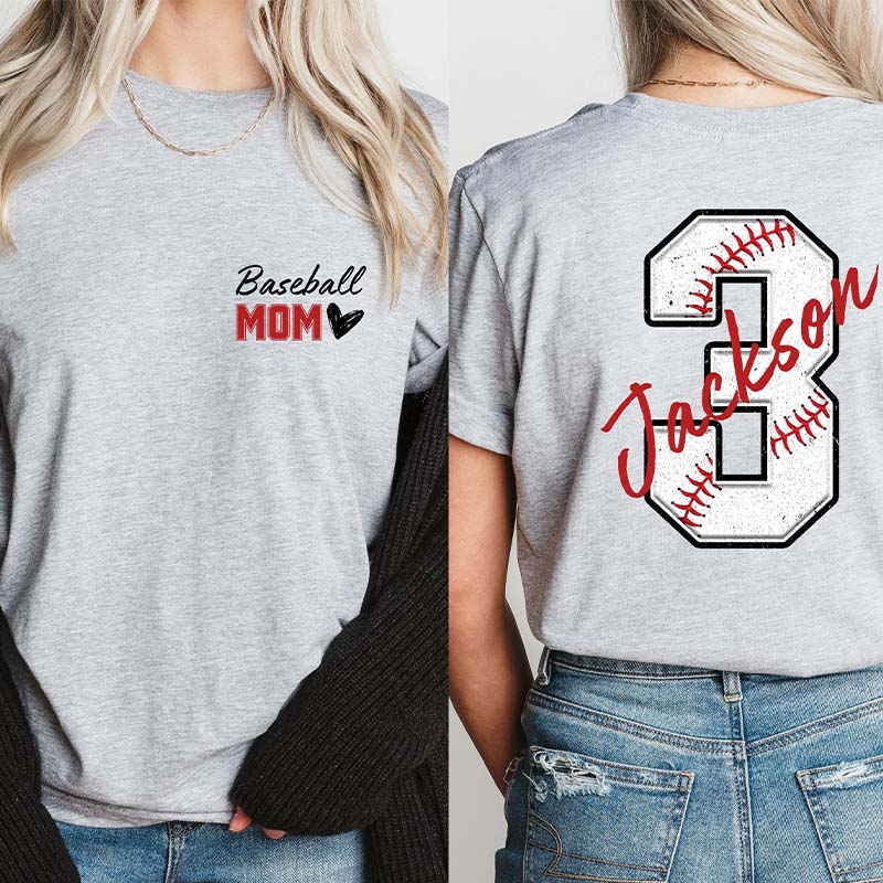 Personalized Baseball Gift for Mom T-Shirt