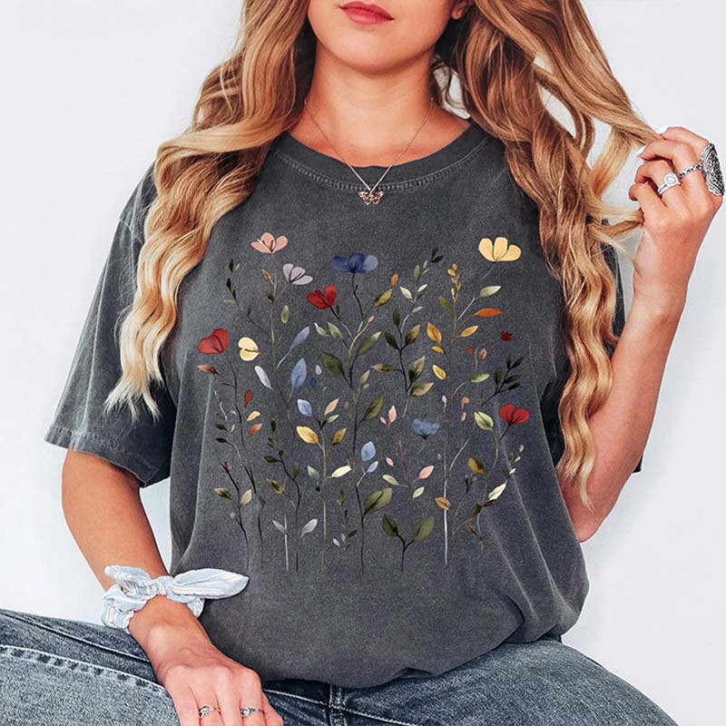 Comfort Colors Vintage Pressed Flowers T-Shirt