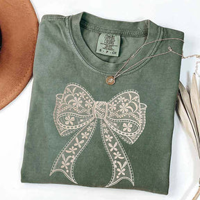 Comfort Colors Lace Bow T-Shirt
