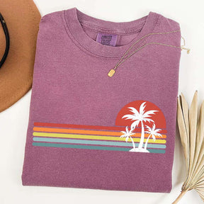 Retro Tropical Island Palm Tree T-Shirt