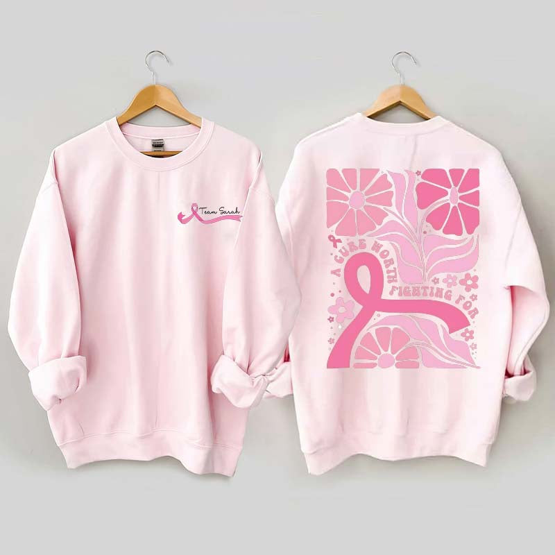 Personalized Breast Cancer Support Sweatshirt