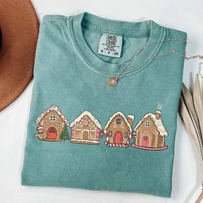 Gingerbread Christmas Houses Cookies T-Shirt