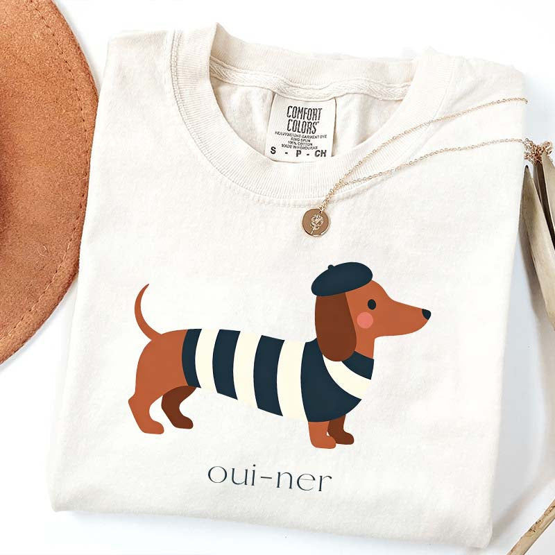 Oui-Ner Sausage Dog T-Shirt