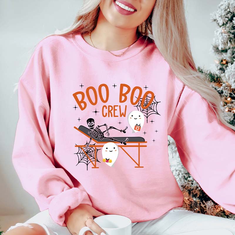 Boo Boo Crew Nurses Skeleton Sweatshirt