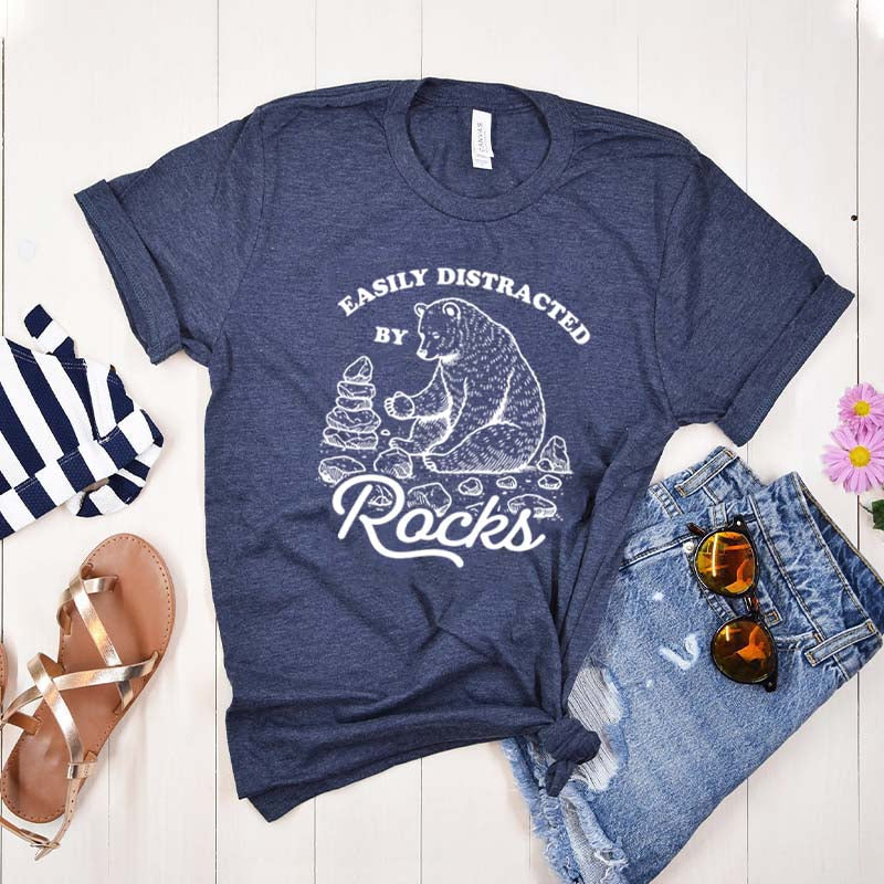 Easily Distracted By Rocks Geologist T-Shirt