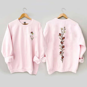 Vintage Ladybug Floral Sweatshirt