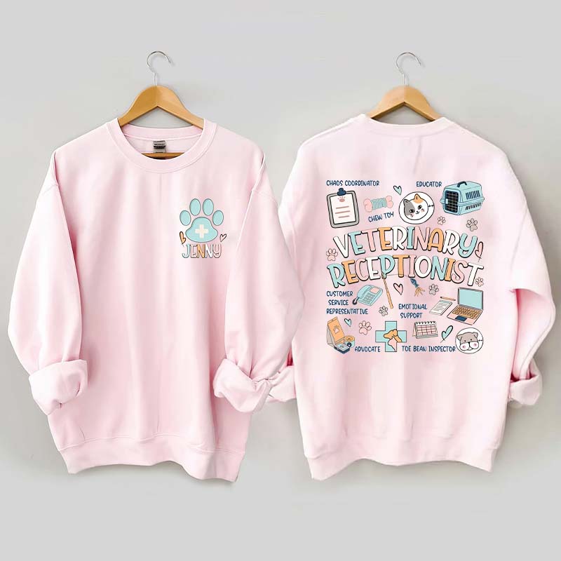 Custom Veterinary Receptionist Sweatshirt