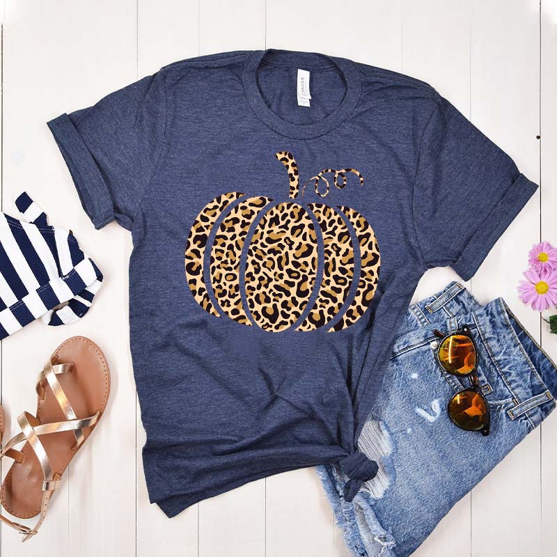 Leopard Pumpkin Thankful T-Shirt