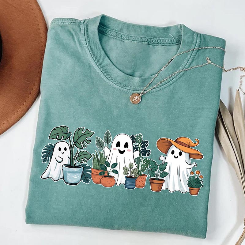 Plant Ghost Halloween Spooky Gardener T-Shirt