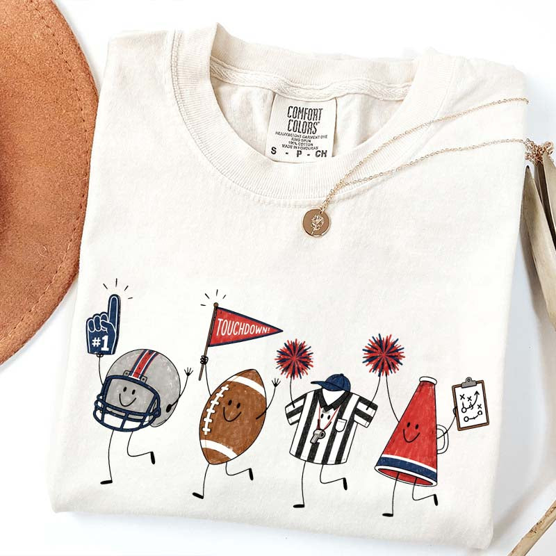 Team Matching Football Doodle T-Shirt