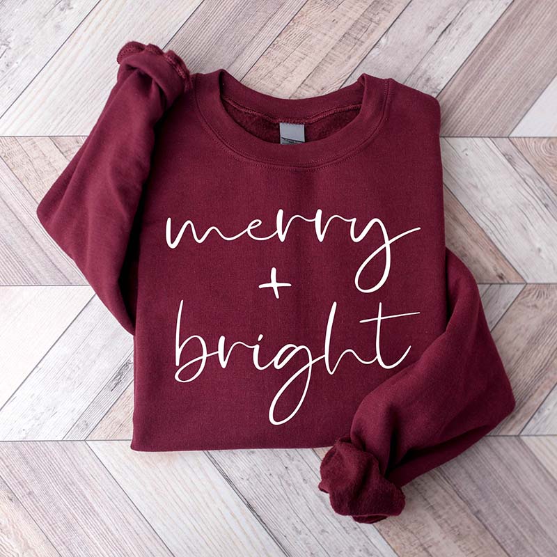 Cute Merry And Bright Holiday Sweatshirt