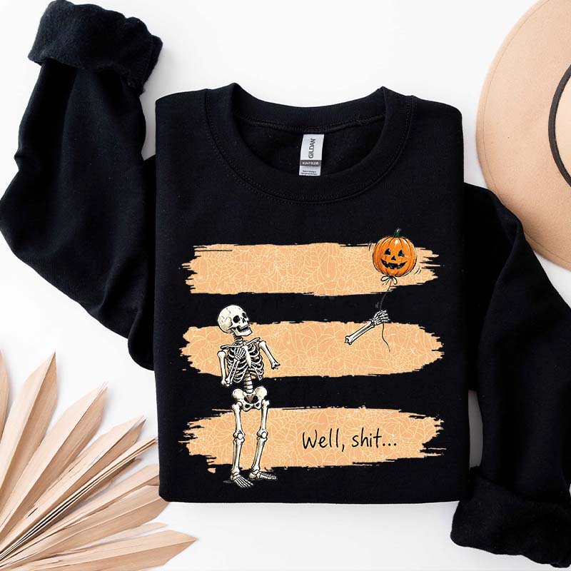 Funny Skeleton Lost Balloon Sweatshirt