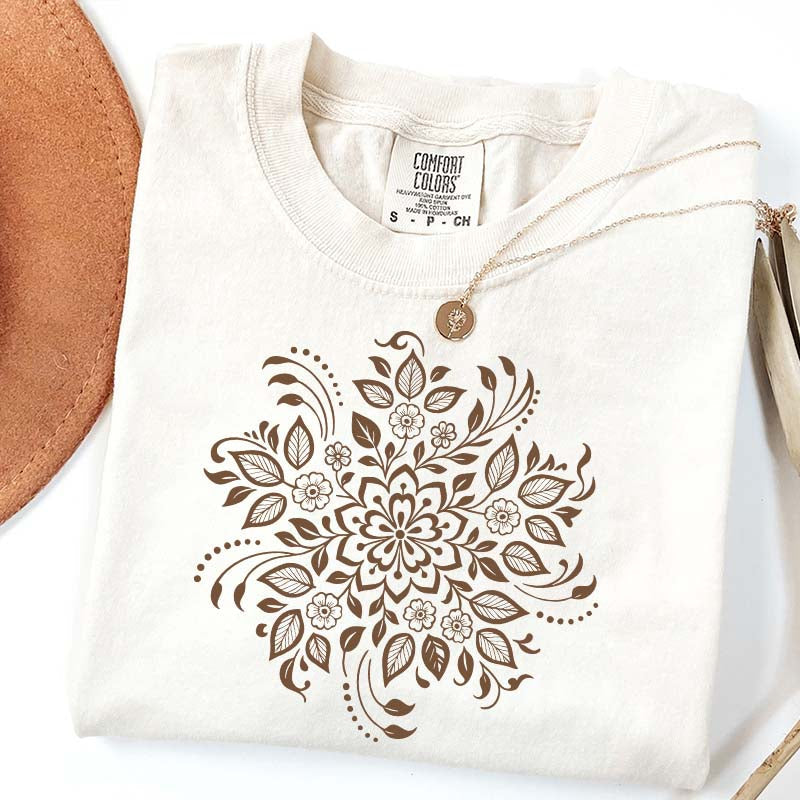 Vintage Mandala Flower T-Shirt