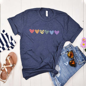 Rainbow Hearts Pride T-Shirt