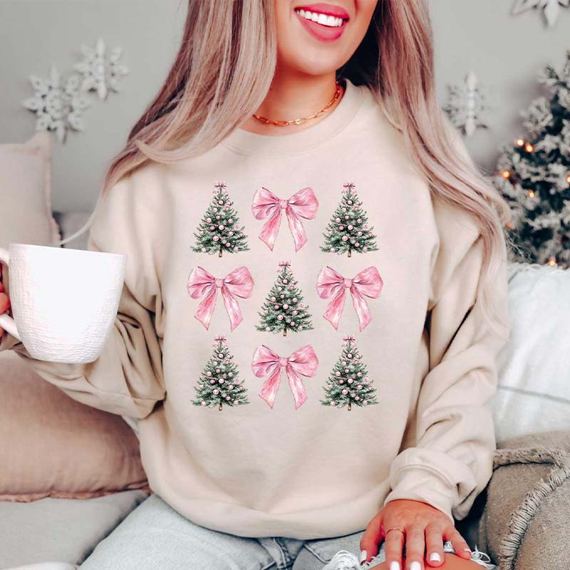 Coquette Bow Christmas Sweatshirt