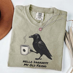 Raven Crow Hello Darkness T-Shirt