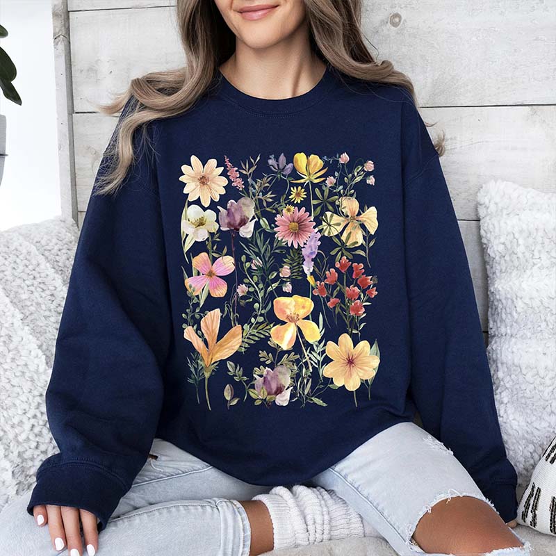 Mountain Meadow Pressed Flowers Sweatshirt