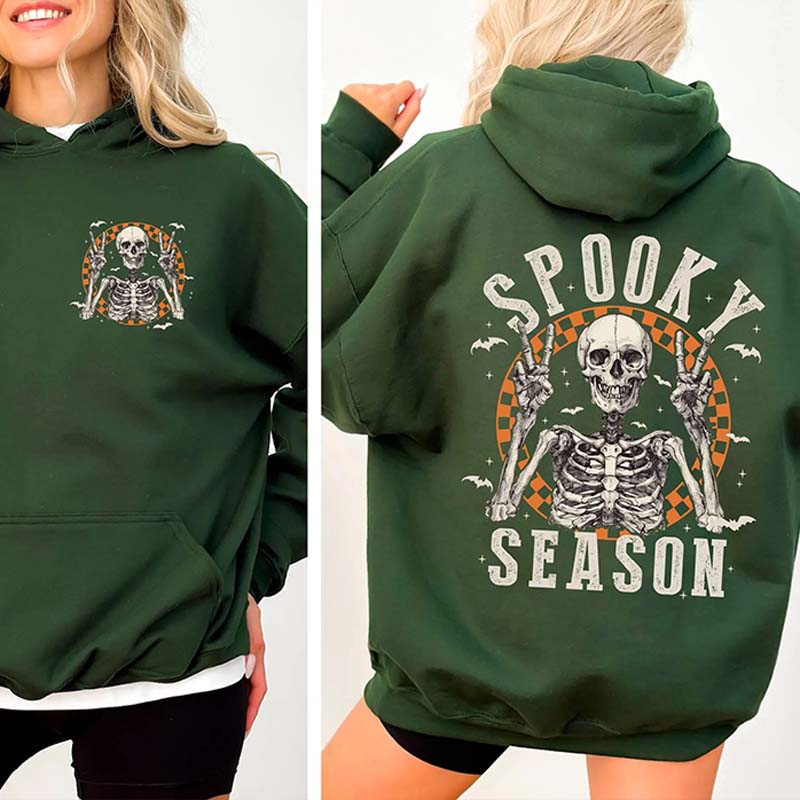 Spooky Season Skeleton Halloween Party Hoodie