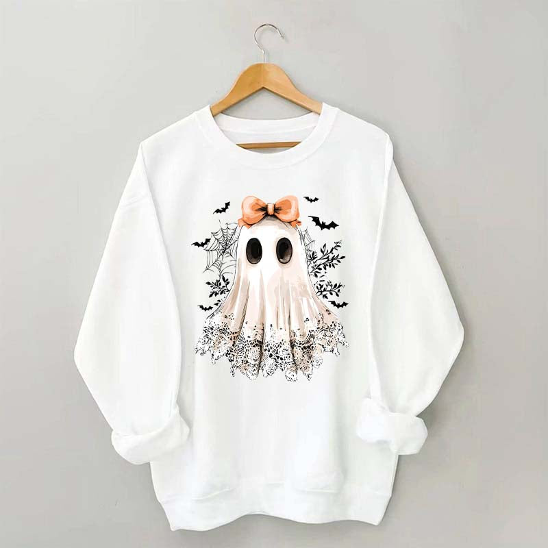 Halloween Lace Ghost Boo Sweatshirt