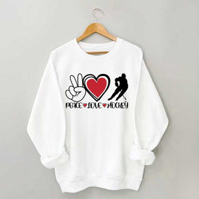 Peace Love Hockey Sweatshirt