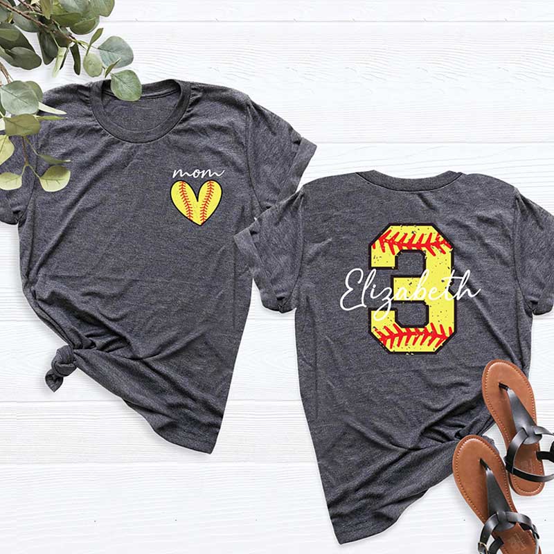 Personalized Softball Name Number T-Shirt