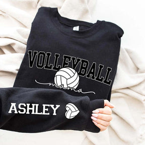 Personalized Name Sleeve Volleyball Sweatshirt