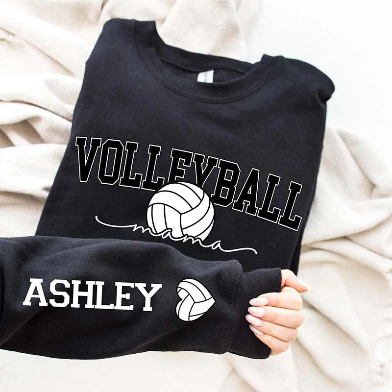 Personalized Name Sleeve Volleyball Sweatshirt