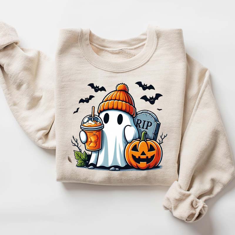 Ice Ghost Pumpkin Coffee Sweatshirt