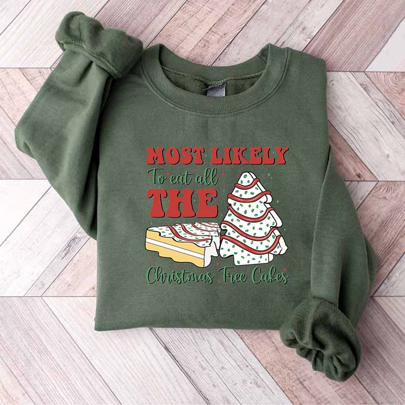 Most Likely To Eat All The Christmas Tree Sweatshirt