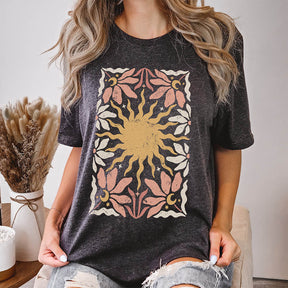 Boho Top Wildflowers Graphic T-shirt