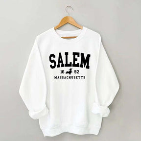 Salem Massachusetts Preppy Varsity Halloween Sweatshirt
