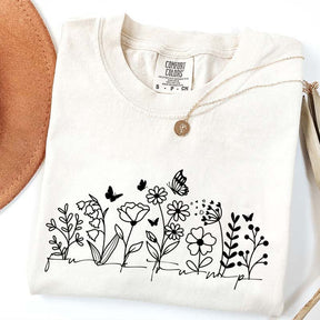 Comfort Color Simple Wild Flowers T-Shirt