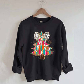 Coquette Glitter Christmas Tree Sweatshirt