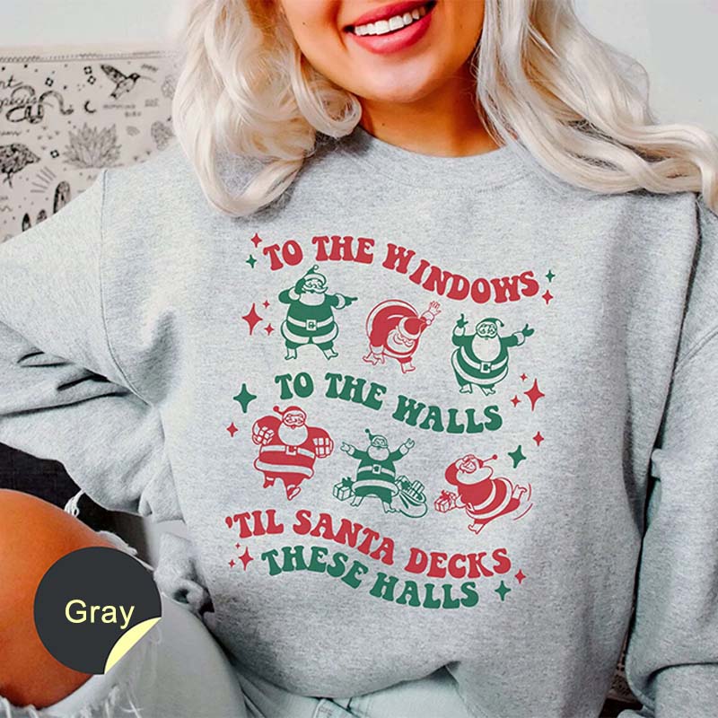 Dancing Santa Retro Christmas Sweatshirt