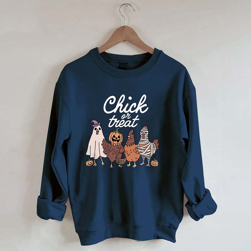 Chick Or Treat Halloween Chicken Sweatshirt