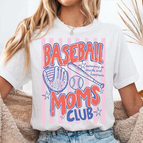 Comfort Colors Baseball Moms Club T-Shirt