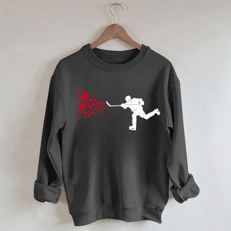 Ice Hockey Hearts Player Sweatshirt