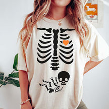 Skeleton Halloween Maternity T-Shirt