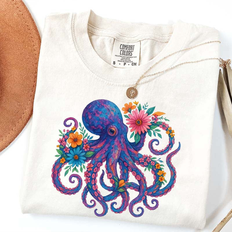 Octopus Floral T-Shirt