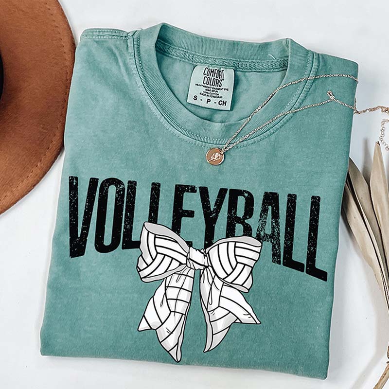Retro Volleyball Bow T-Shirt