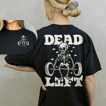 Dead Lift Skeleton Gym Pump Cover T-Shirt