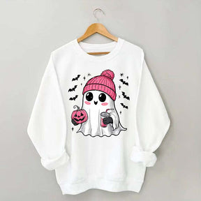 Cute Coffee Kawaii Ghost Spooky Sweatshirt