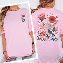 Floral Comfort Colors Nature Gift Womens T-Shirt