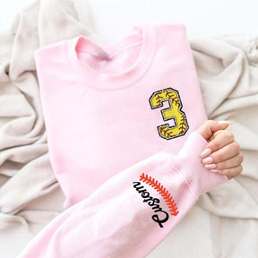Custom Sleeve Softball Sweatshirt